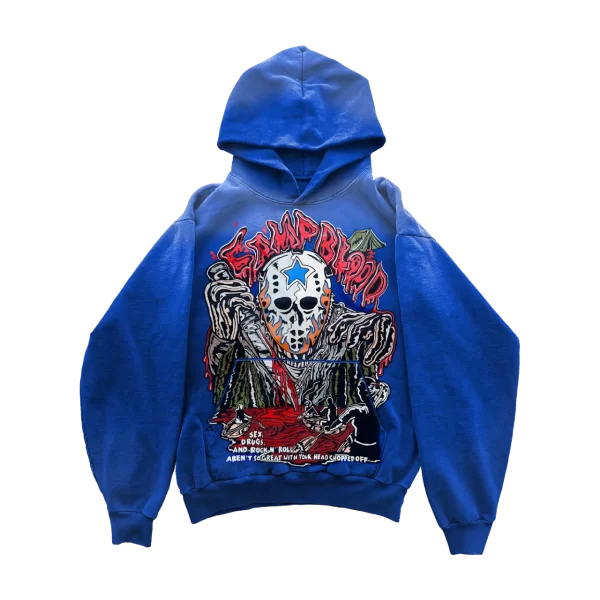Warren Lotas Camp Blood Hoodie – Faded Cobalt