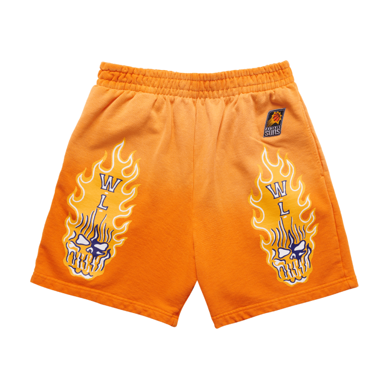 Warren Lotas Phoenix Suns Flaming Skull Shorts