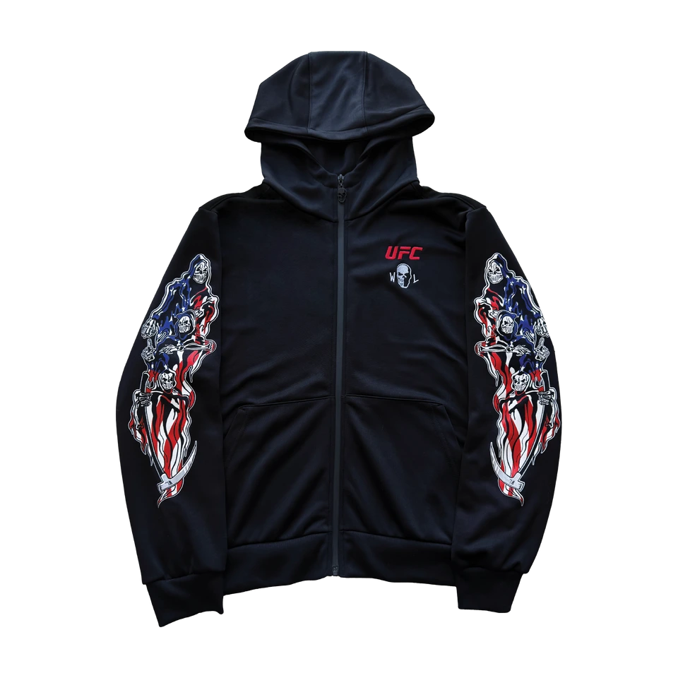 UFC Three Reapers Track Black Hoodie