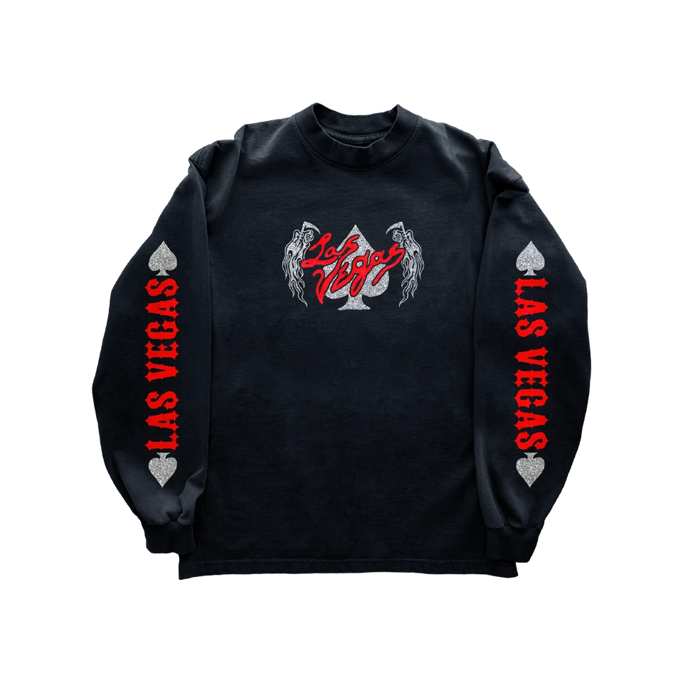 Warren Lotas Vegas Spade Long Sleeve Shirt - Black