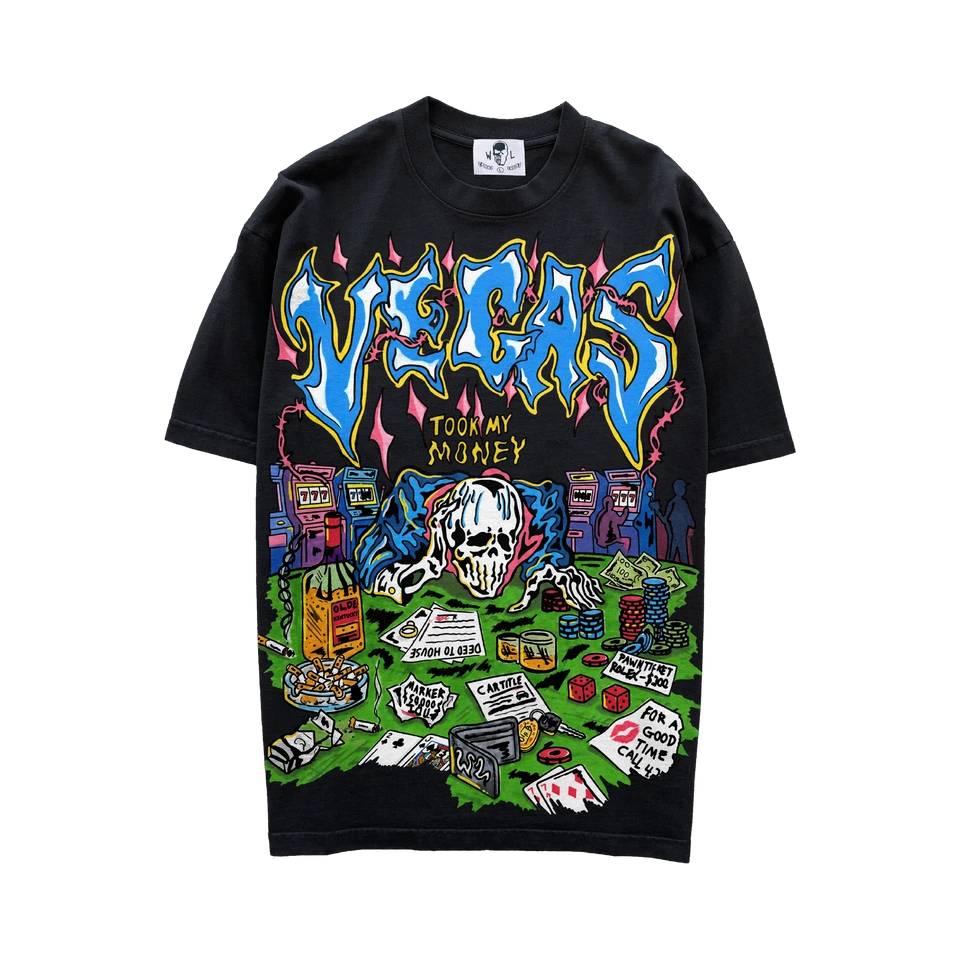 Vegas Took My Money T-Shirt - Vintage Black