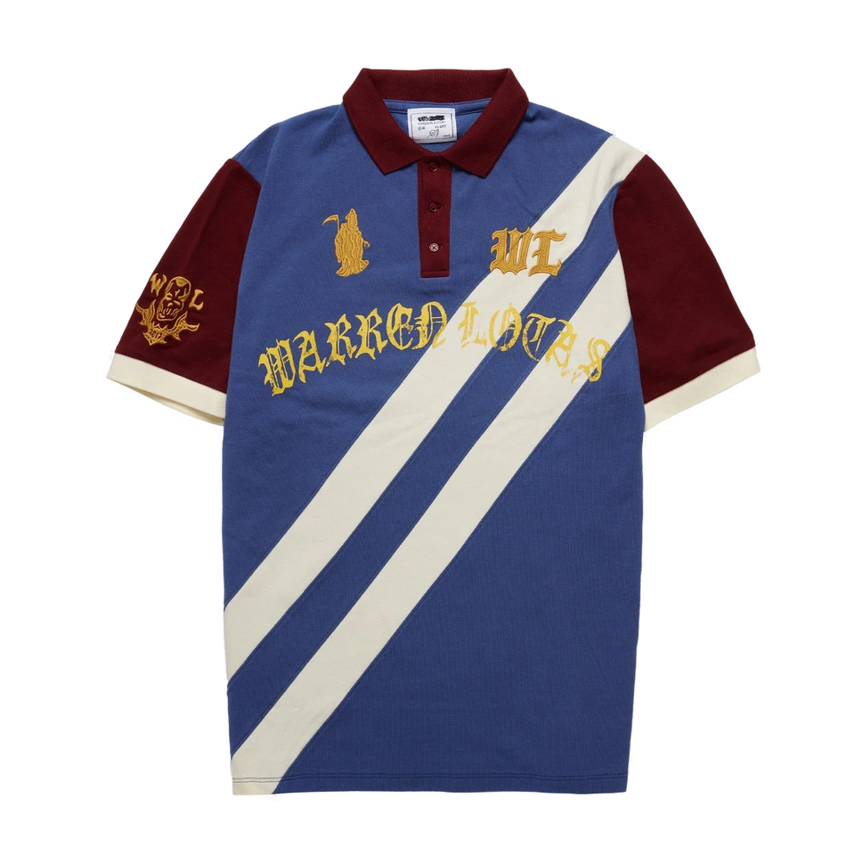 Reaper Academy Polo - Blue/Cream/Burgundy
